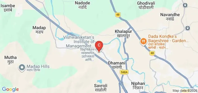 Vishwaniketan's Institute of Management Entrepreneurship and Engineering Technology, Khalapur Map