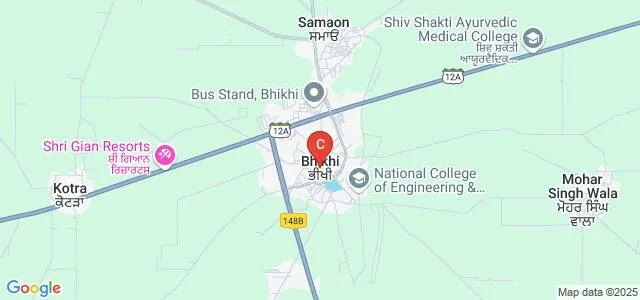 SS College of Education for Girls, Bhikhi Map