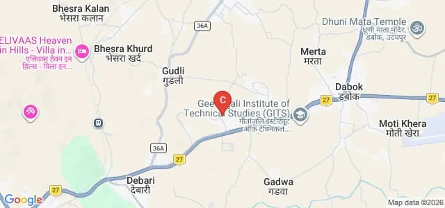 Robindra Nath Thakur College of B Ed, Udaipur Map
