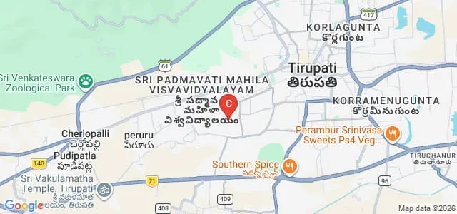 Department of Law, Sri Padmavati Mahila Visvavidyalayam, Tirupati Map