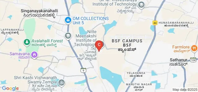 Nitte School of Architecture, Planning and Design, Bangalore Map