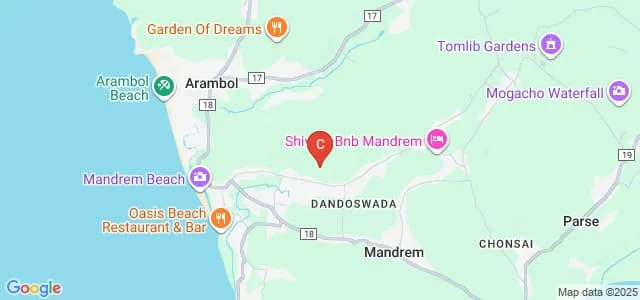 Mandre College of Commerce Economics and Management, Mandrem Map