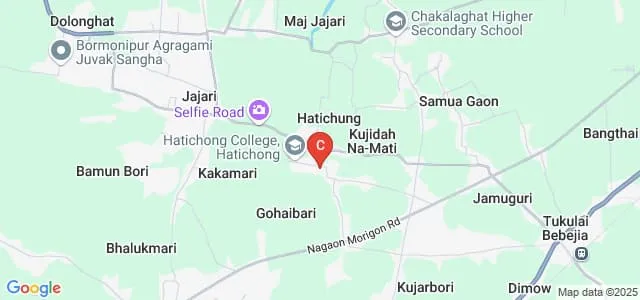 Hatichong College, Nagaon Map