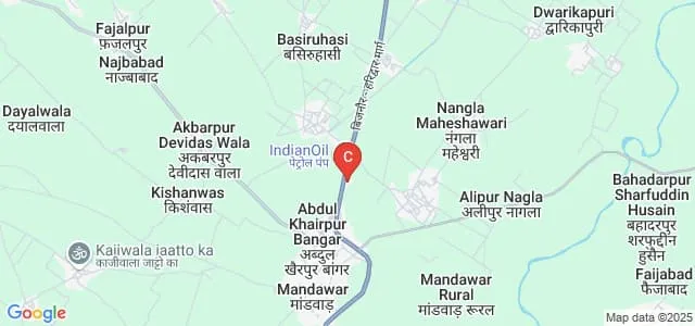 Mandawar Degree College, Bijnor Map
