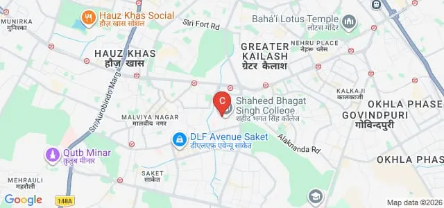 Shaheed Bhagat Singh Evening College, New Delhi Map
