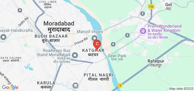 Moradabad Muslim Degree College, Moradabad Map