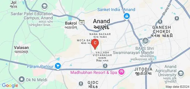 Jivkaran Institute of Science and Technology, Vidhyanagar Map