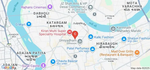 Shri Shambhubhai V Patel College of Computer Science and Business Management, Surat Map