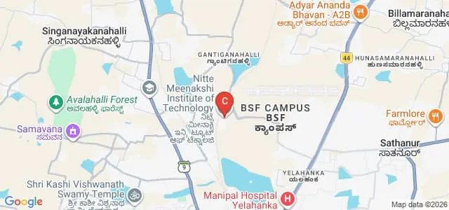 Nitte Meenakshi Institute of Technology, Bangalore Map