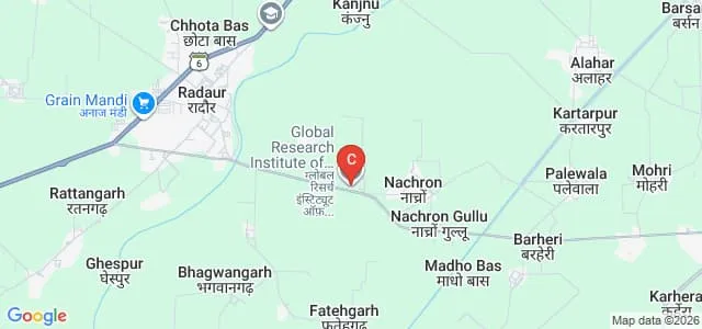 Global Research Institute of Management and Technology, Yamuna Nagar Map