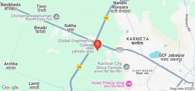 Baderia Global Institute of Engineering and Management, Jabalpur Map