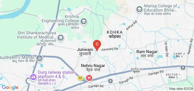 MJ College of Nursing, Bhilai Map