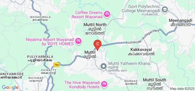 WMO Arts and Science College, Muttil Map