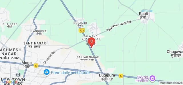 Dr Shyam Lal Thapar College of Nursing, Moga Map