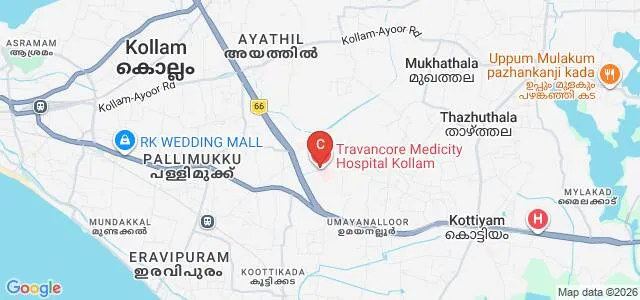 Travancore Medical College, Kollam Map