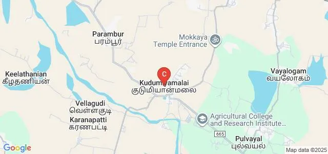 Agricultural College and Research Institute, Kudumiyanmalai, Pudukkottai Map