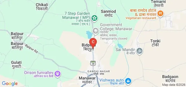 Vidyodaya College, Manawar Map