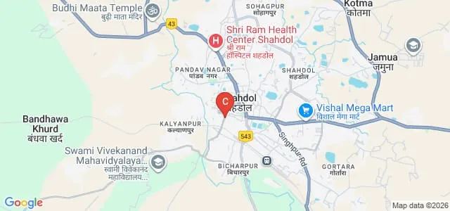 The College Of Law And Legal Aid, Shahdol Map