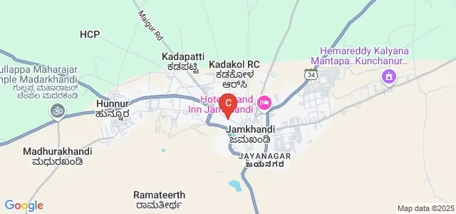 Government First Grade College for Womens, Jamkhandi Map