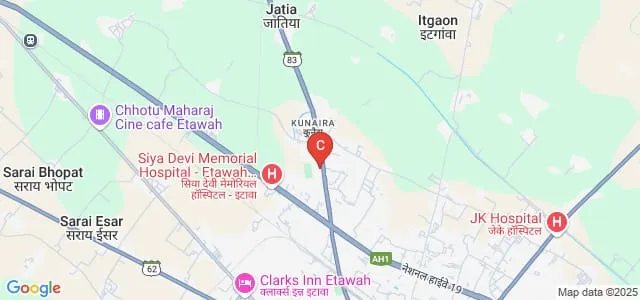 TRS Degree College, Etawah Map