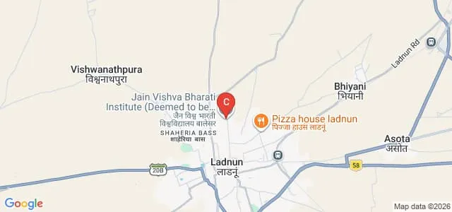 Directorate of Distance Education, Jain Vishva Bharati Institute, Ladnun Map