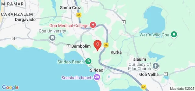 Institute of Psychiatry and Human Behaviour, Goa Map