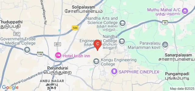 Bharathiar University PG Extension and Research Centre, Erode Map
