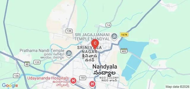 Sri Ramakrishna Degree and PG College, Nandyal Map