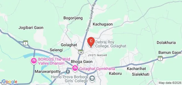 Debraj Roy College, Golaghat Map