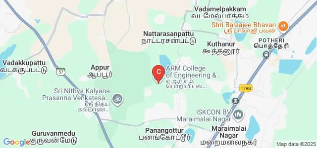 ARS College of Engineering, Sattamangalam Map