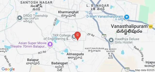 Teegala Krishna Reddy Engineering College, Hyderabad Map