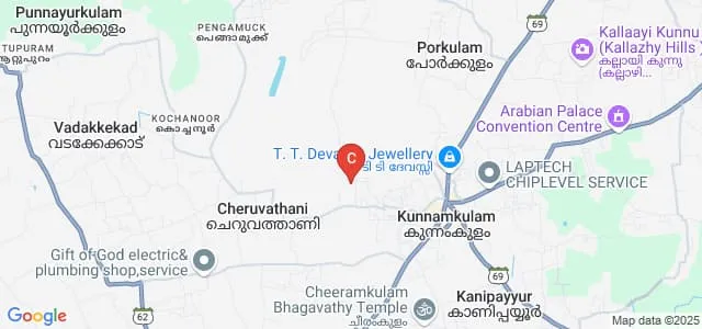 Sree Vivekananda College, Kunnamkulam Map