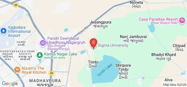 Faculty of Physiotherapy and Rehabilitation, Sigma University, Vadodara Map