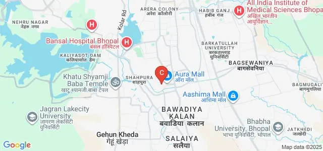 Rajeev Gandhi Ayurved College, Hospital and Pharmacy, Bhopal Map