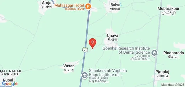 Shankersinh Vaghela Bapu Institute of Science and Commerce, Gandhinagar Map