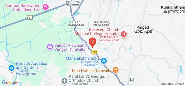 Pushpagiri College of Pharmacy, Thiruvalla Map
