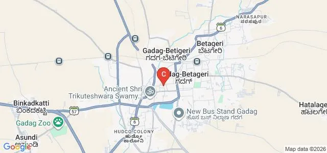 Pandit Panchaxara Gavaigalavara Music College, Gadag Map