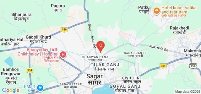 Omshree Mahavidyalaya, Sagar Map