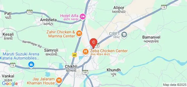 Shri MR Desai Arts and Shri EELK Commerce College, Chikhli Map