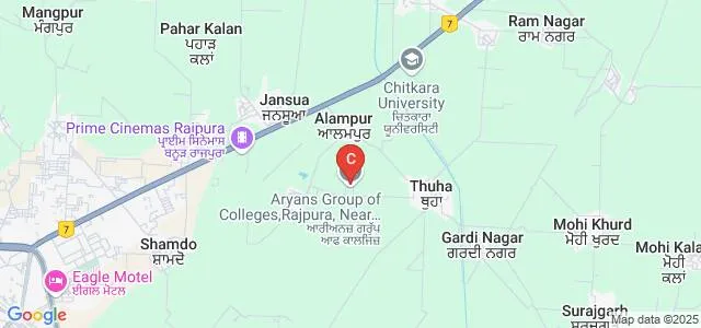 Aryans Degree College, Patiala Map