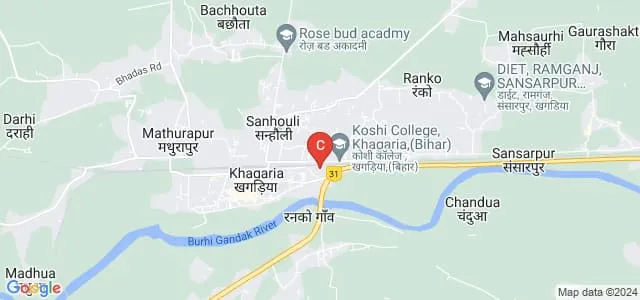 Mahila College Khagaria, Munger Map