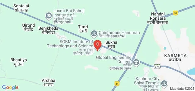 SGBM Institute of Technology and Science, Jabalpur Map