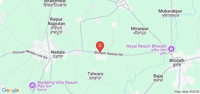 Guru Nanak Prem Karamsar College, Nadala Map