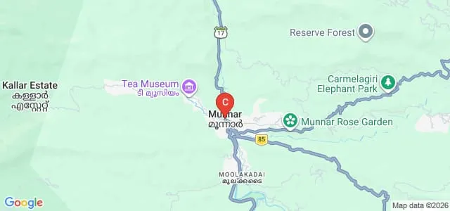 Mount Royal College, Munnar Map