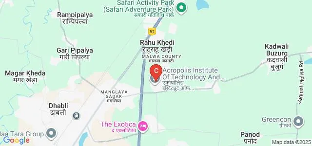 Acropolis Faculty of Management and Research, Indore Map