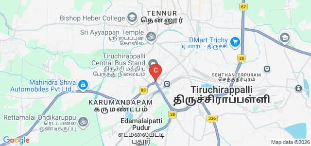 National College, Tiruchirappalli Map