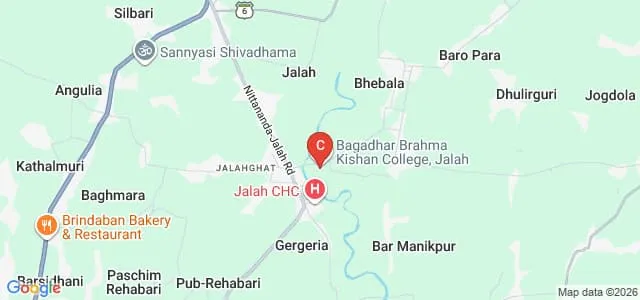 Bagadhar Brahma Kishan College, Jalahghat Map