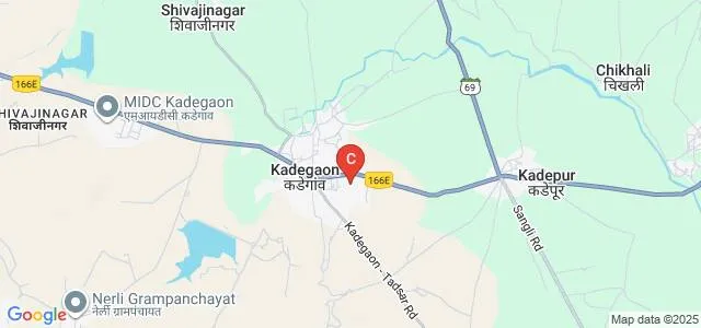 Matoshri Bayabai Shripatrao Kadam Kanya Mahavidyalaya, Kadegaon Map