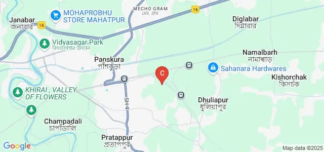 Panskura Banamali College, East Midnapore Map
