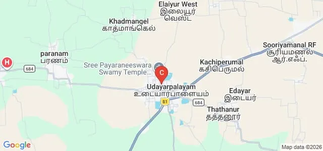 Merit College of Education, Ariyalur Map